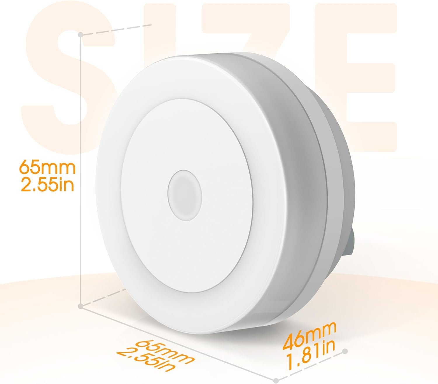 LED Baby Night Lights Plug into Wall [4Pack], Nightlight with Light Sensors, Warm White