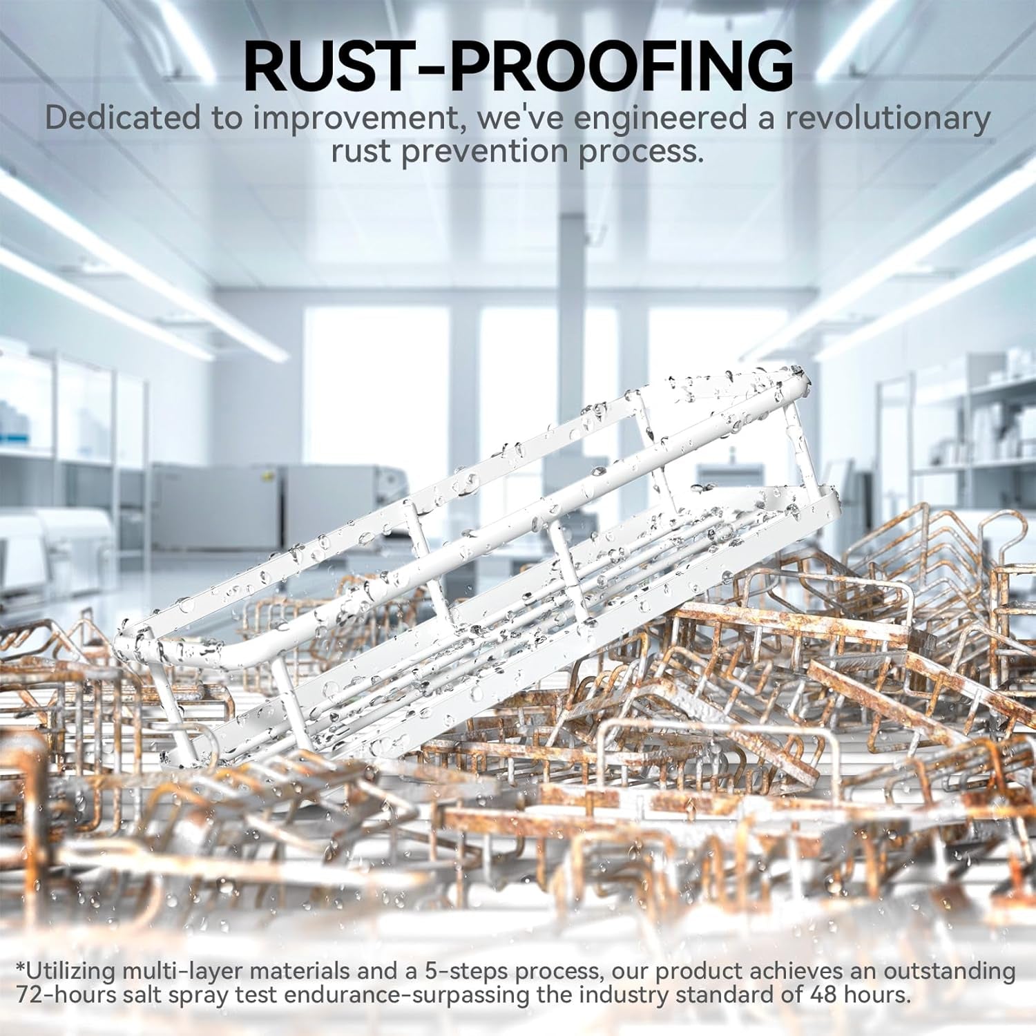 Shower Caddy, 6 Pack Large Capacity Shower Organizer with Soap Holder and 12 Hooks, Rustproof Shower Shelves, No Drilling, White