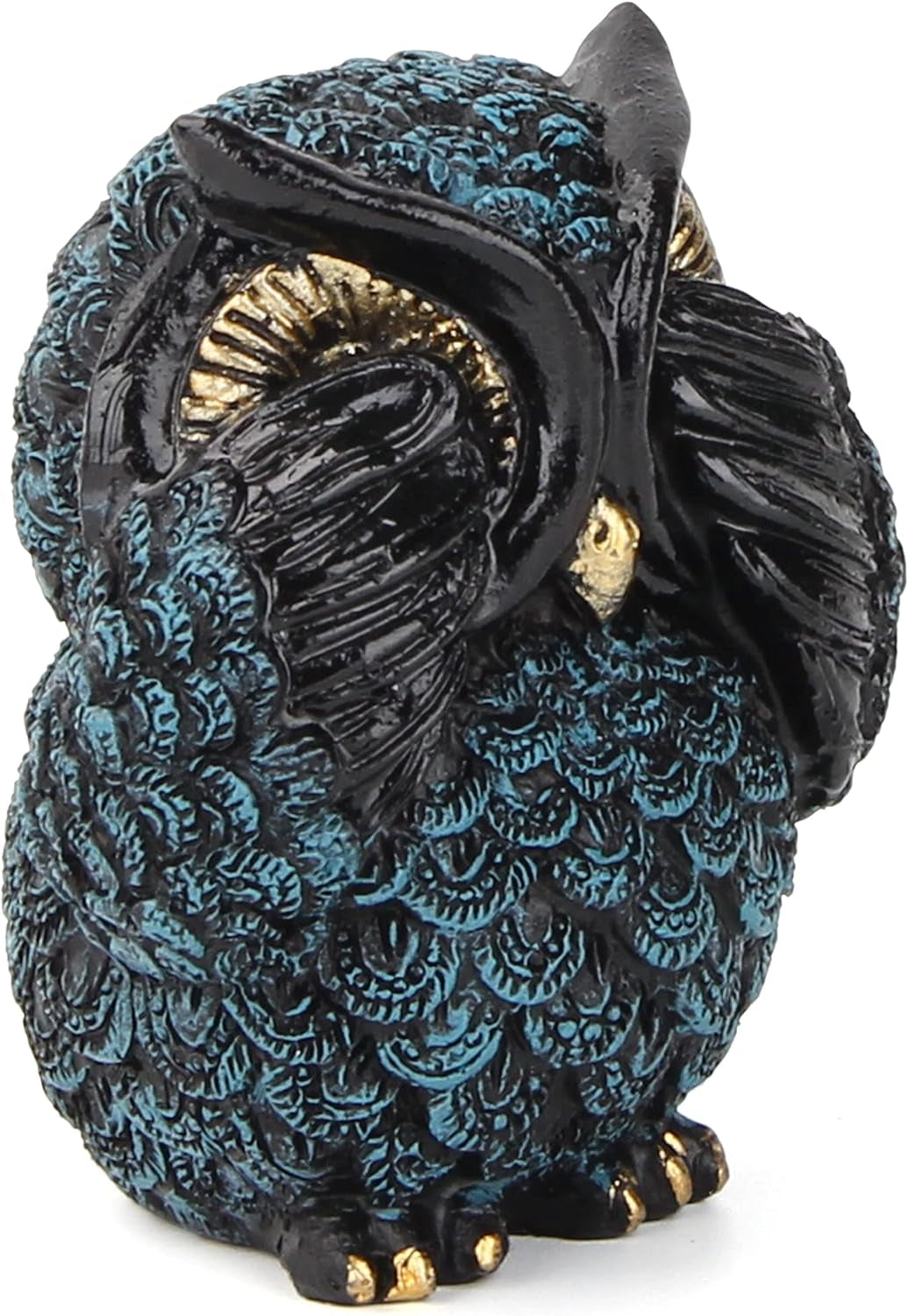 Owl Figurine and Sculptures for Shelf Decor Accents,3 Wise Owl Statue Bird Lover, See No Evil Hear No Evil Speak No Evil