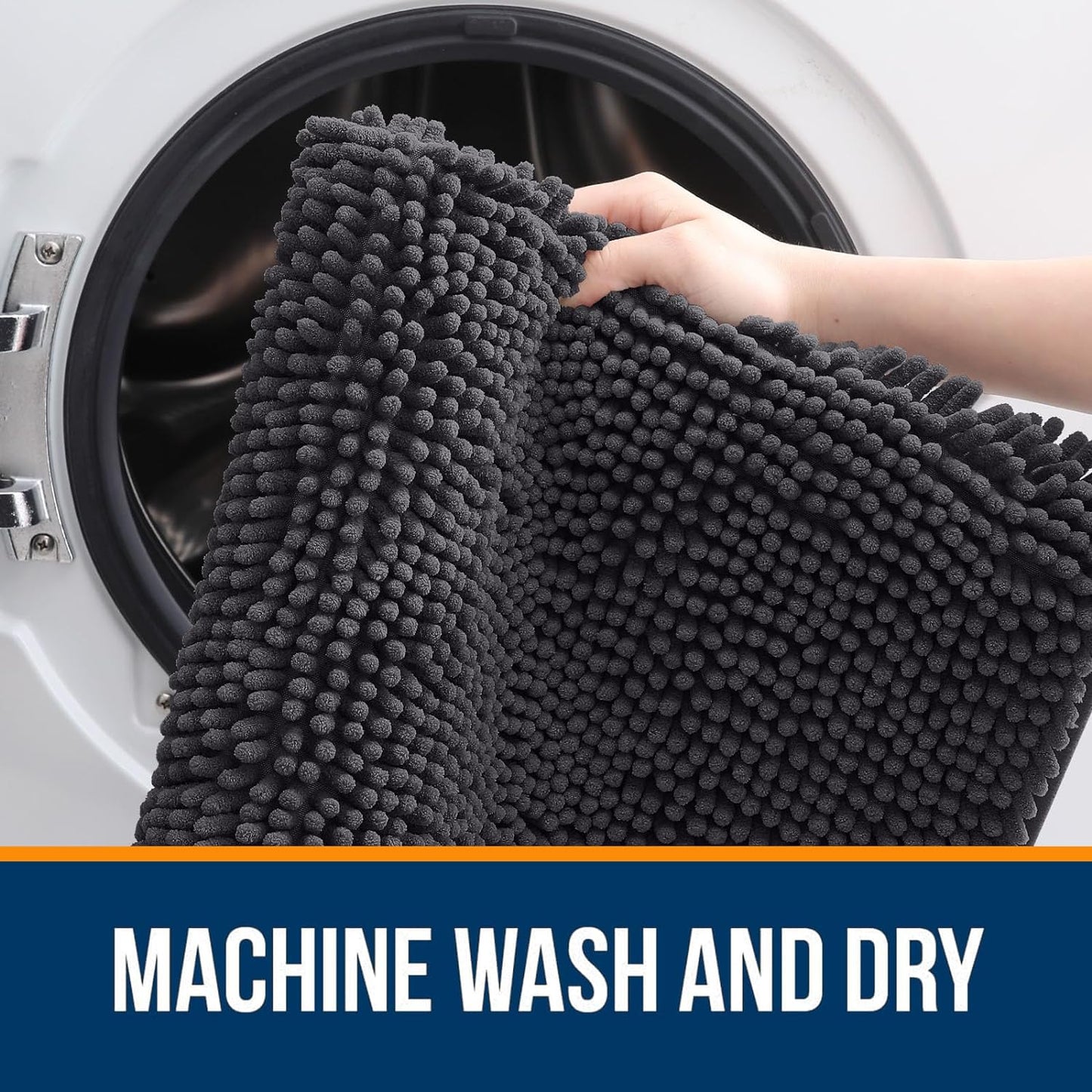 Chenille Bathroom Rugs 30X20, Extra Soft Absorbent 