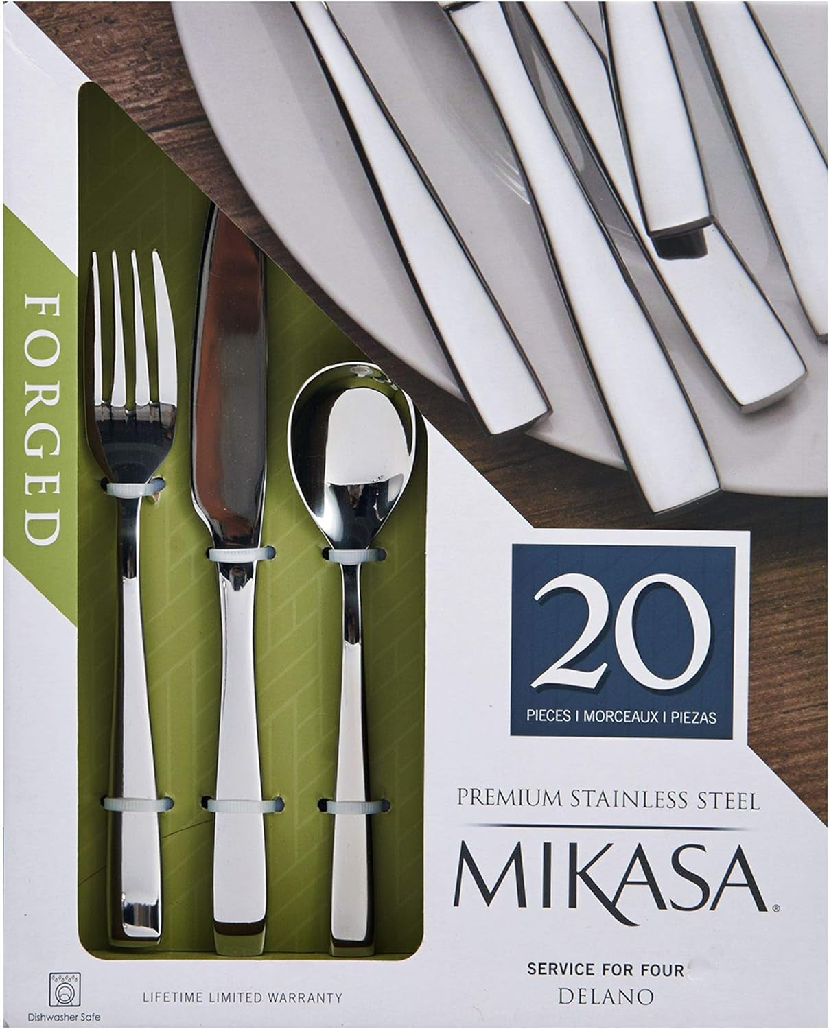 Delano 20-Piece Stainless Steel Flatware Set