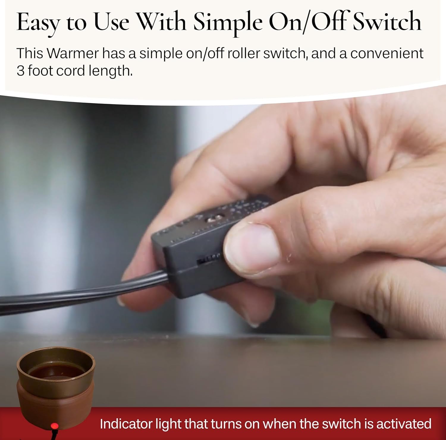 ETC 2-In-1 Candle and Fragrance Warmer for Warming Scented Candles or Wax Melts, Midas