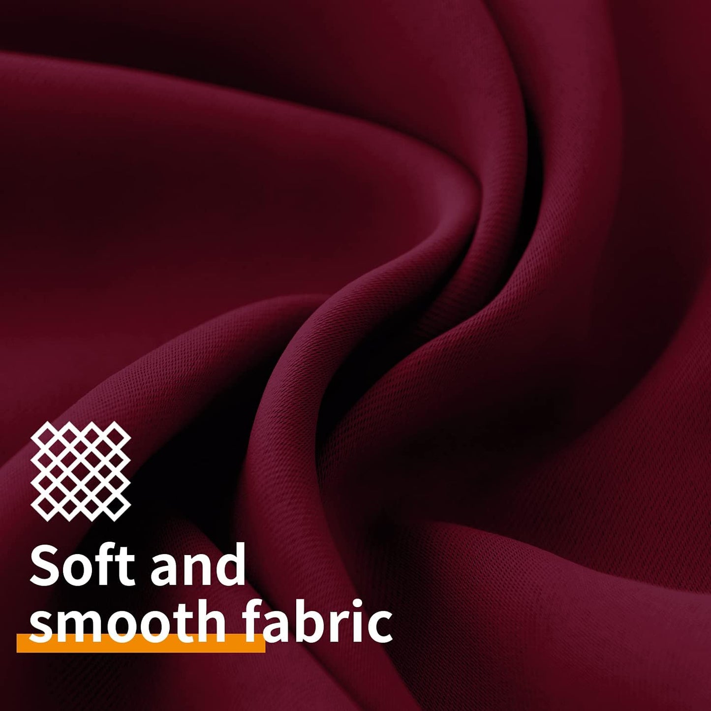 Burgundy Blackout Curtains 84 Inch Length 2 Panels - Thermal Insulated with Grommet Room Darkening Long Drapes, 52 X 84 Inch