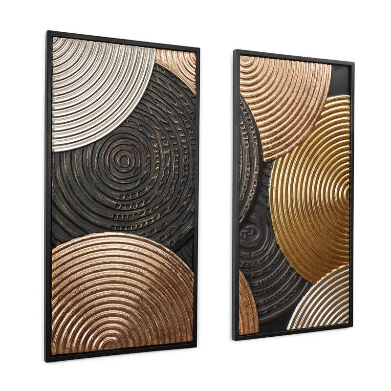 Modern Abstract Wall Art on Metal