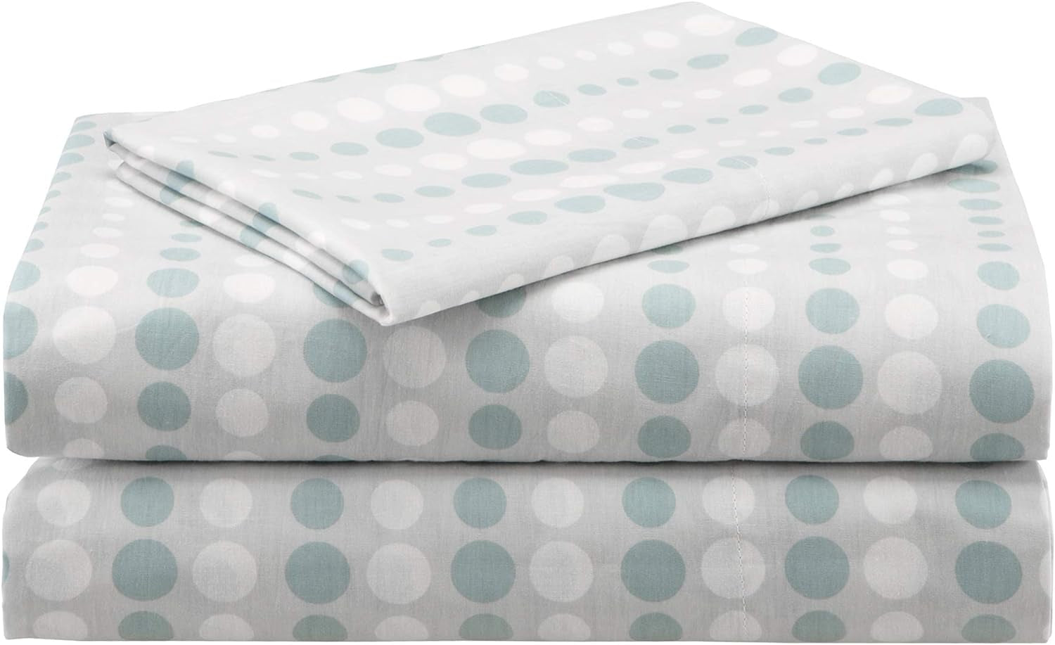 Essentials Bed in a Bag Comforter, Vibrant Color Design All Season down Alternative Cover with Complete Cotton Sheet Set, Full(78"X86"), Knowles, Circular Aqua, 9 Piece