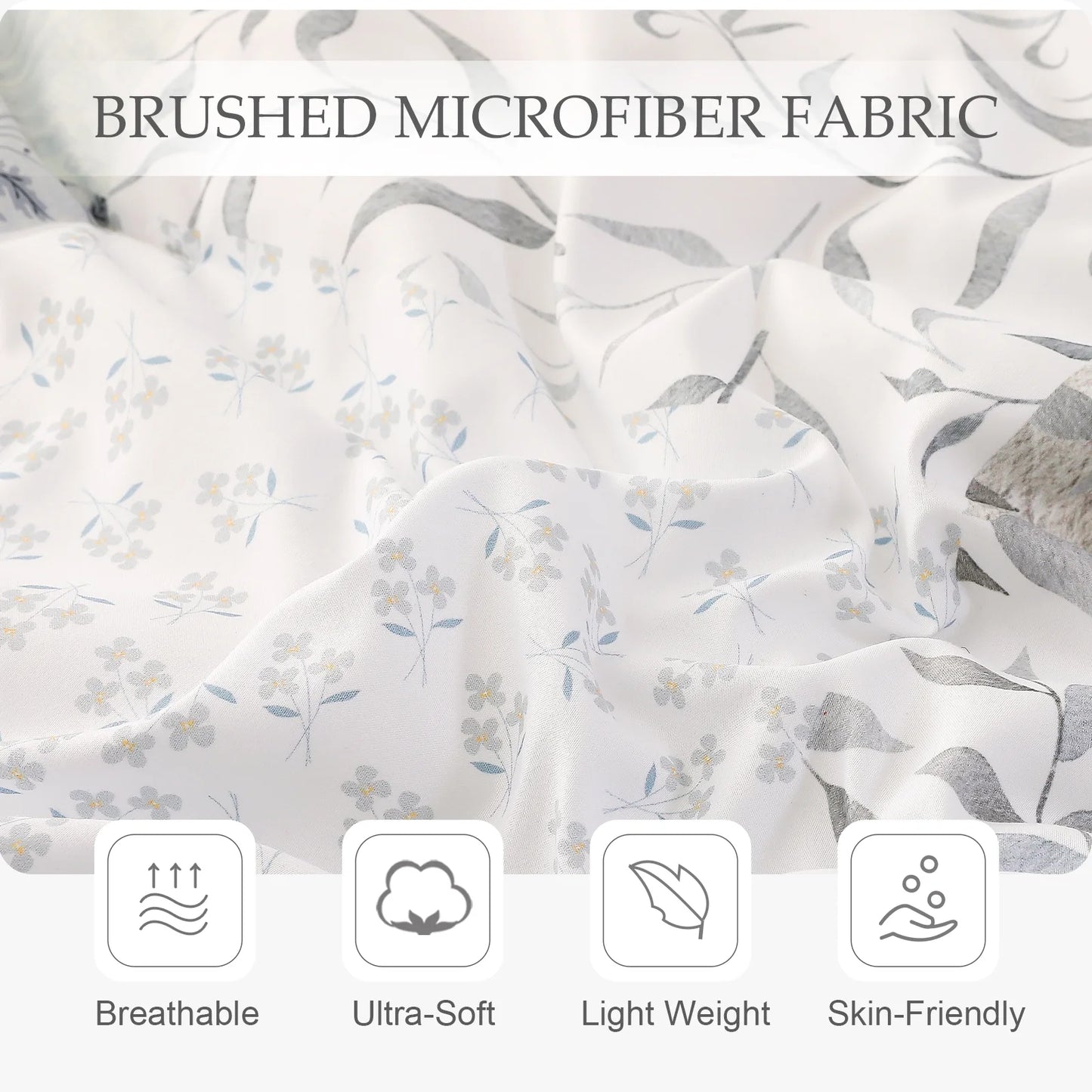 3-Piece Patchwork King Size Comforter Set, Microfiber Bedding down Alternative Comforter for All Seasons with 2 Pillow Shams, Grey and Camel