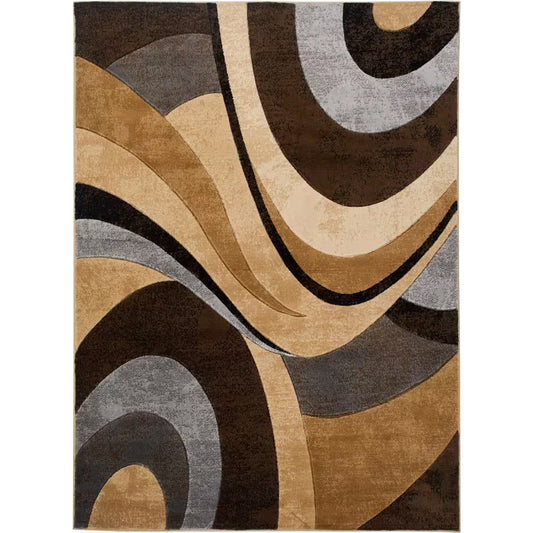 Tribeca Slade Brown/Gray 5 Ft. X 7 Ft. Abstract Area Rug