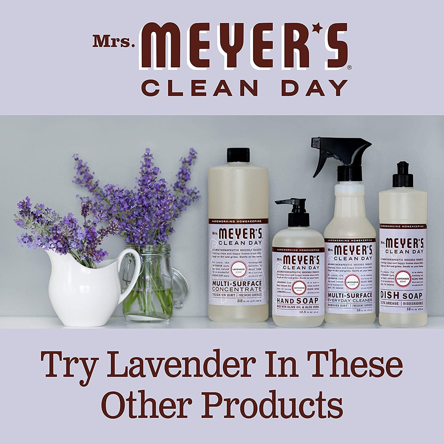Mrs. Meyer'S Soy Tin Candle, 12 Hour Burn Time, Lavender, 2.9 Oz