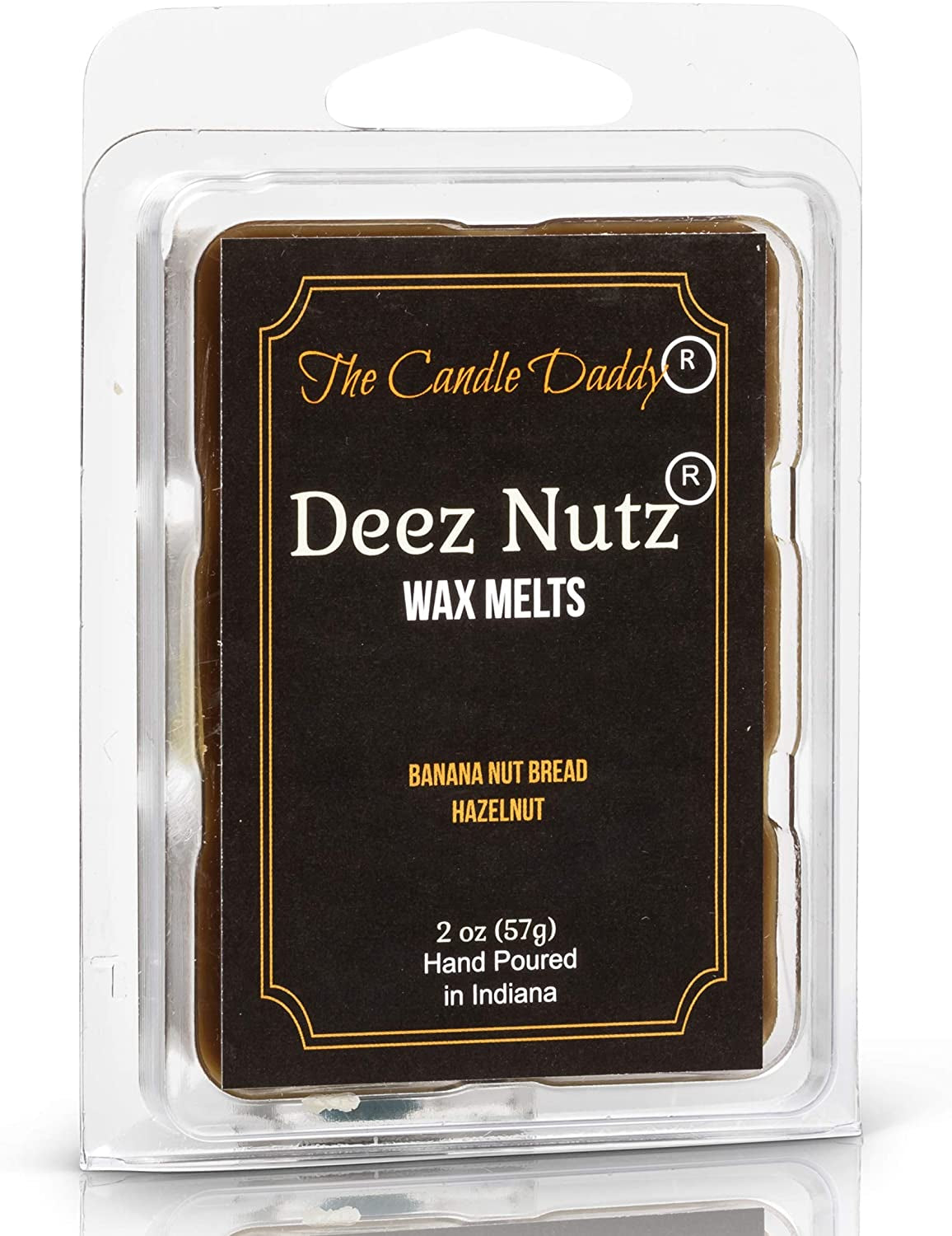 Deez Nutz- Funny Banana Nut Bread Scented Melts- Maximum Scent Wax Cubes/Melts- 1 Pack -2 Ounces- 6 Cubes