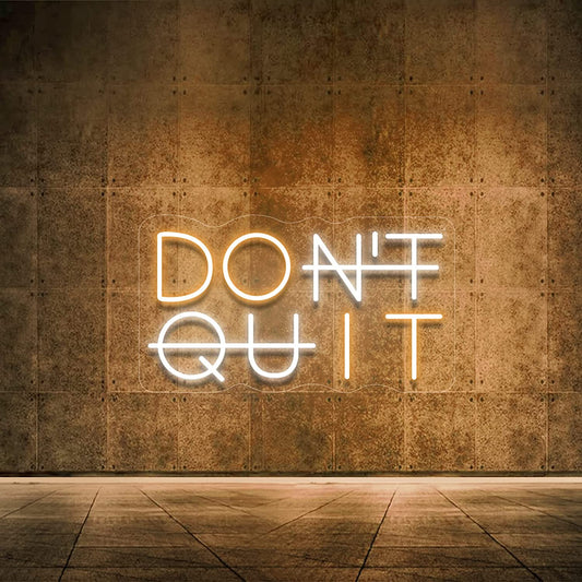 Don'T Quit LED Neon Sign for Wall Decor, DO IT LED Neon Lights Party Decorations, USB Powered Switch LED Neon Lights Lighting Adjustable for Office Room, Gym Room, Man Cave, Gamer Room