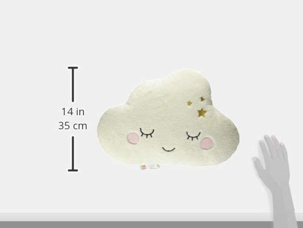 Little Love by  - Plush Cloud Shaped Decorative Pillow, Decorative Nursery Pillow, Playroom Décor, Cute Throw Pillows, White, 1 Count (Pack of 1)