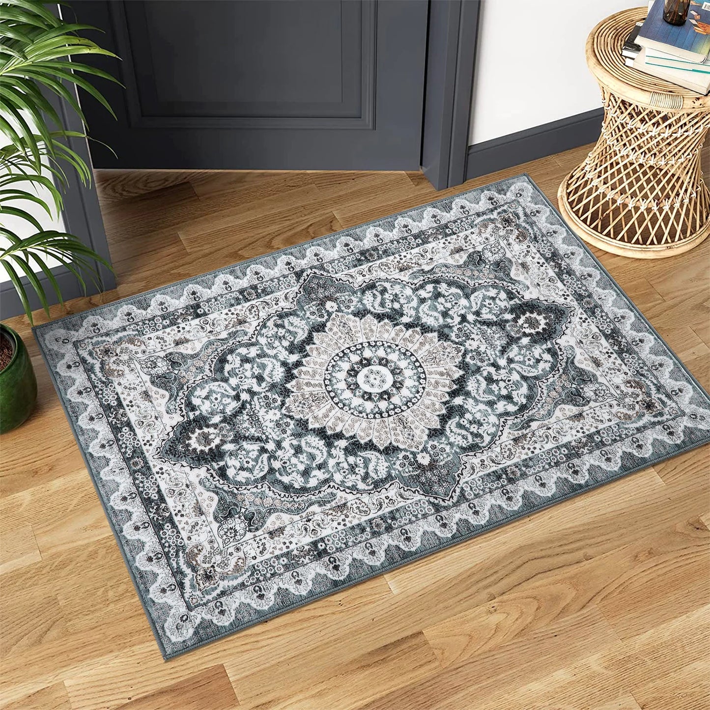 Glowsol Boho Rugs Washable Non-Slip Area Rug Stain Resistant Carpet