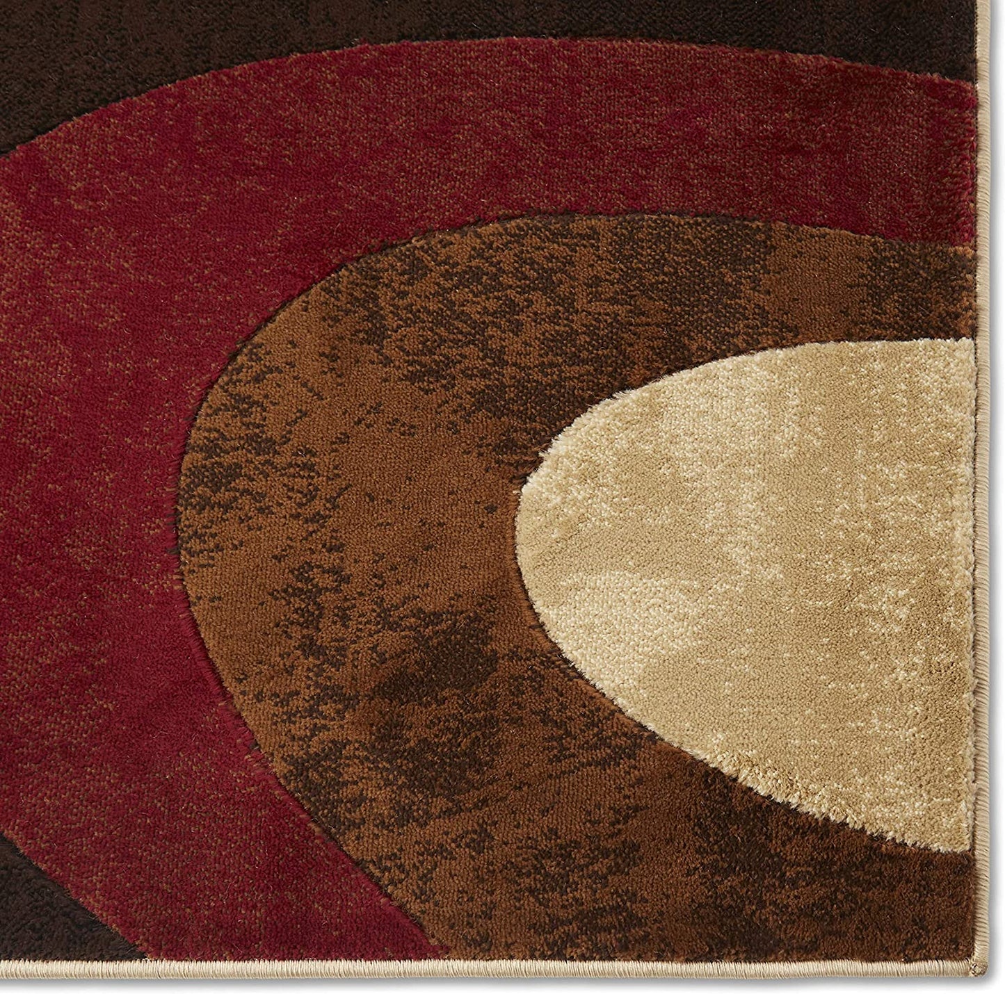 Home Dynamix Tribeca Slade Modern Area Rug, Abstract Brown/Red 39"X55"
