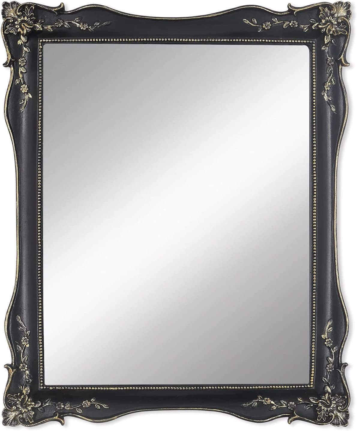 Vintage Mirror for Wall Decor, Black Framed 