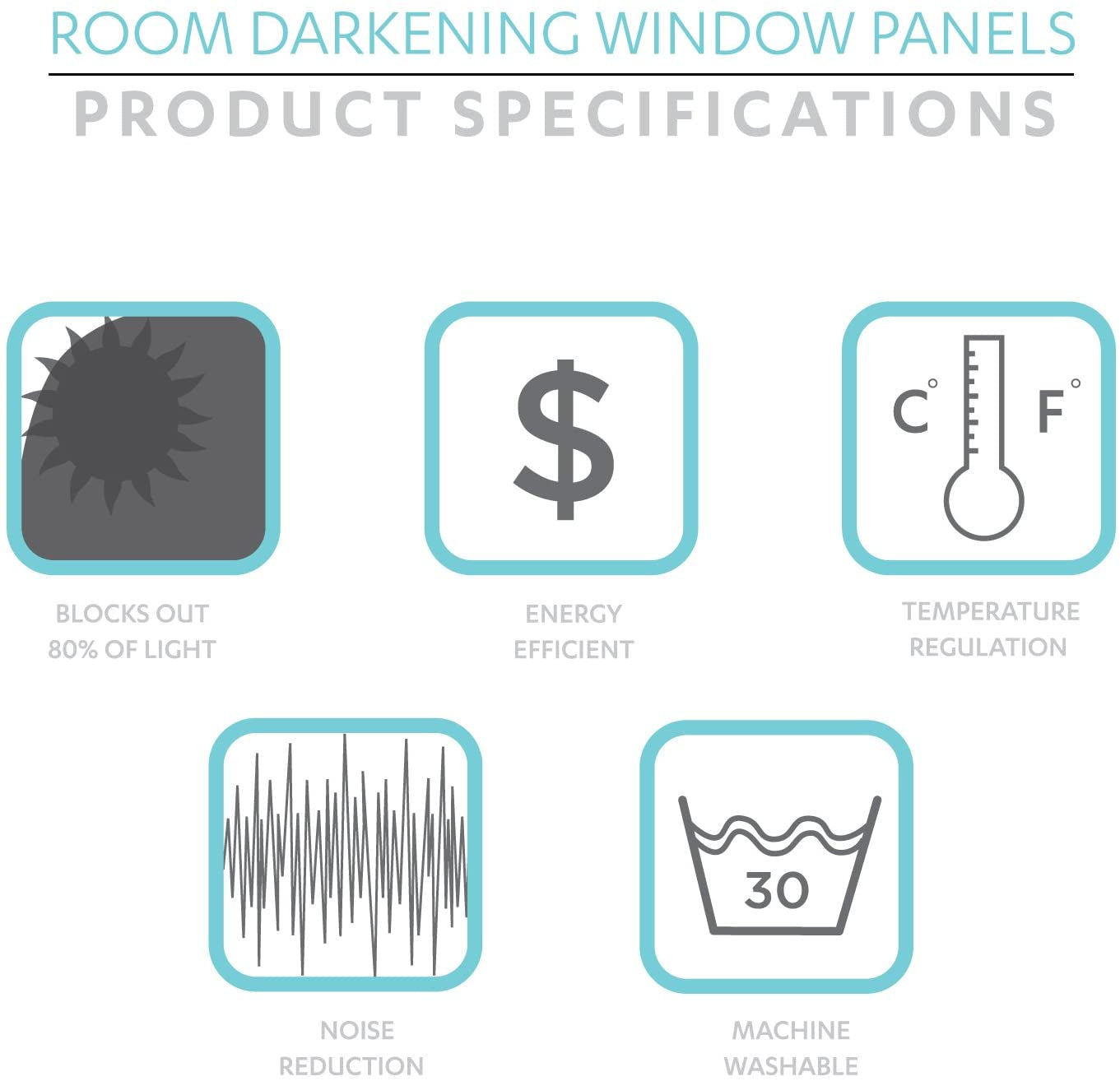 Edward Trellis Curtains Room Darkening Window Panel Set for Living, Dining, Bedroom (Pair), Gray, 52"W X 95"L