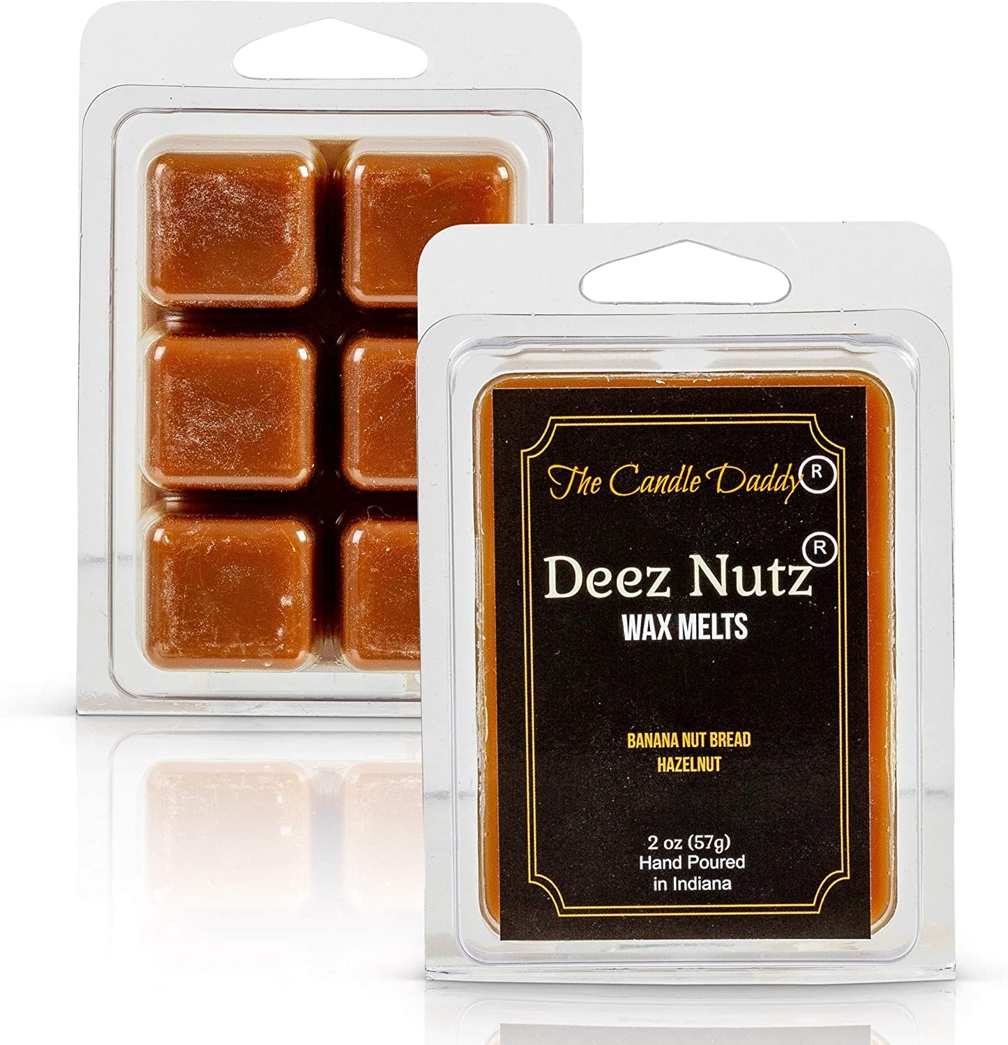 Deez Nutz- Funny Banana Nut Bread Scented Melts- Maximum Scent Wax Cubes/Melts- 1 Pack -2 Ounces- 6 Cubes