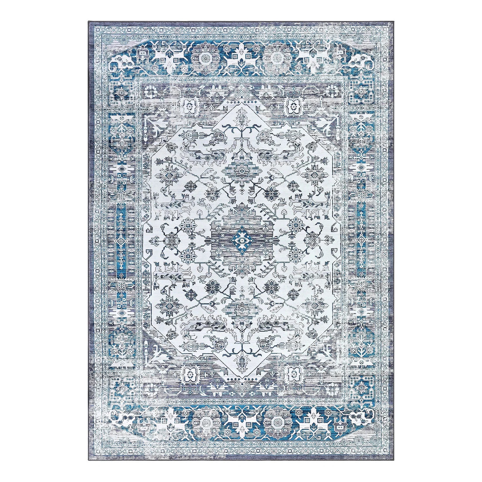 Glowsol Area Rugs Distressed Vintage Accent Carpet for Living Room Washable Rug